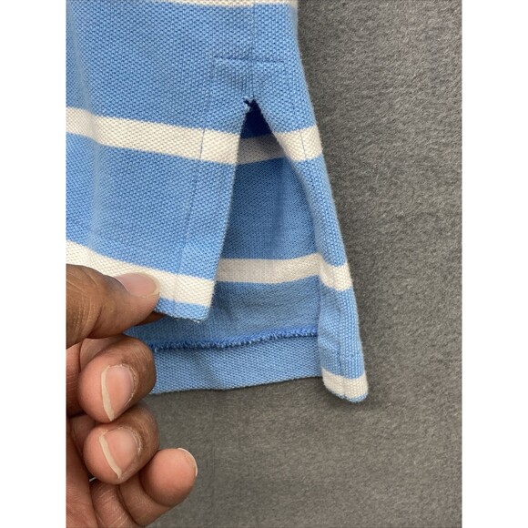 Polo By Ralph Lauren Mens Shirt Size XL Blue White Stripe Rugby Preppy College - Picture 4 of 11